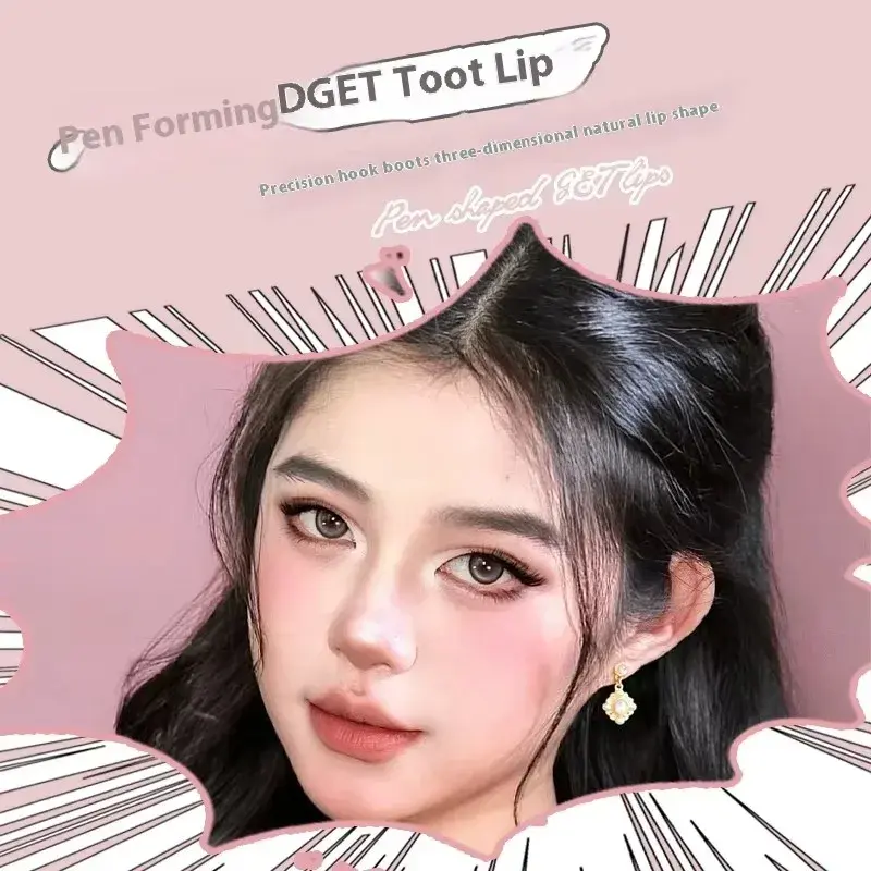 Biya Waterproof Double-Ended Lip Liner And Brush Set Long-Lasting Matte Soft Mist for 3D Full Lip Contour