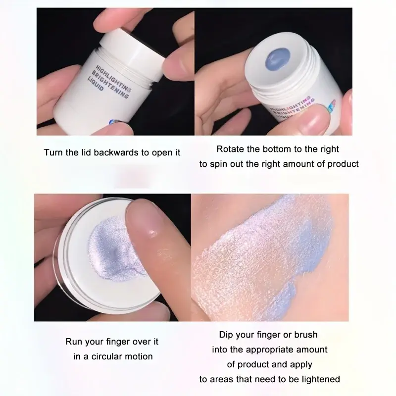 Liquid Highlighter Natural Shimmer Contour Bronzer Moisturizing Water Light Brightening Highlight Face Body Clavicle Highlight