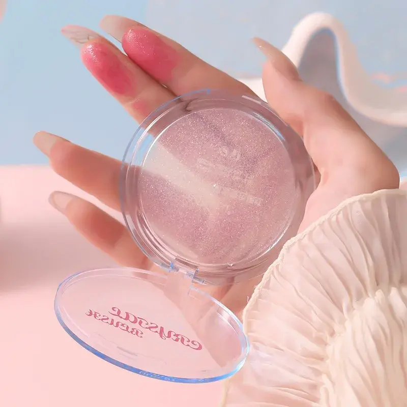 Temperature Warm Change Blush Clear Crystal Color Changing Highlight Long Lasting Fine Shimmer Blush Cream Natural Nude Makeup