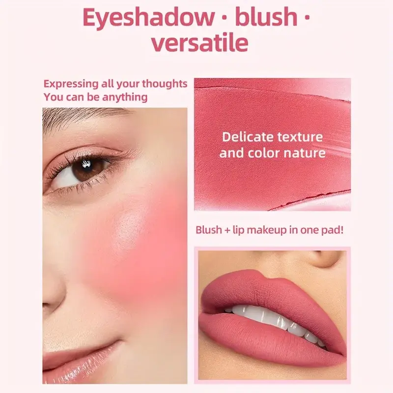 Temperature Warm Change Blush Clear Crystal Color Changing Highlight Long Lasting Fine Shimmer Blush Cream Natural Nude Makeup