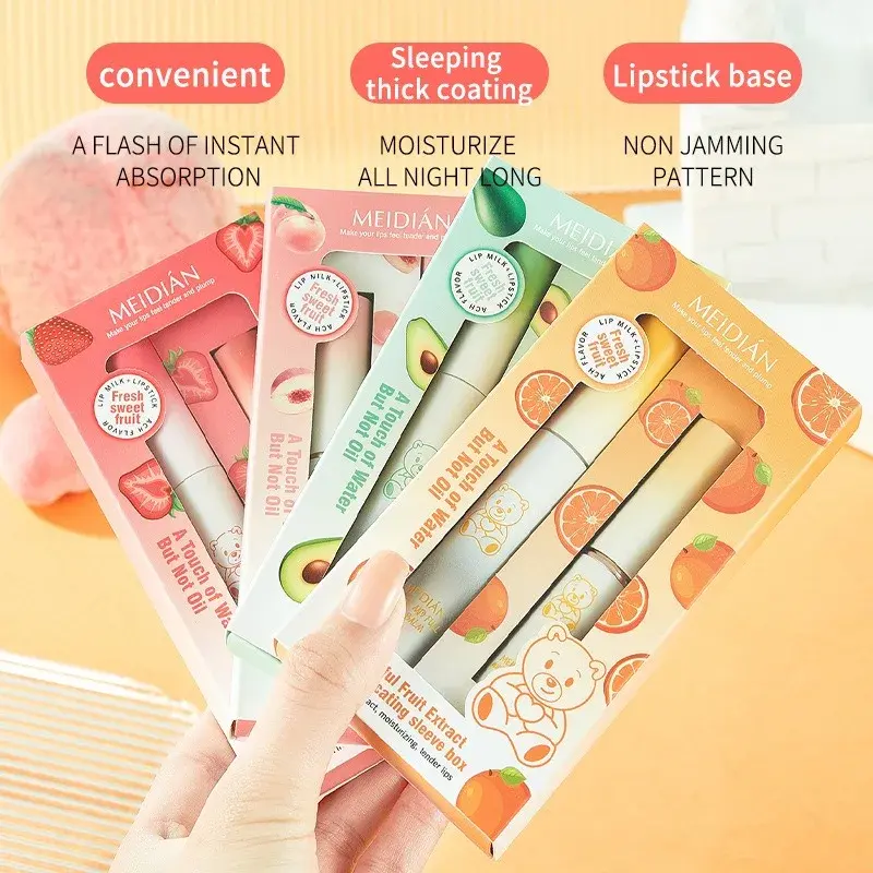 MeiDian Thermo Color-Changing Lip Care Duo Hydrating Lipstick And Gloss Moisture Extract 2-in-1 Nourishing Set for Lip Care