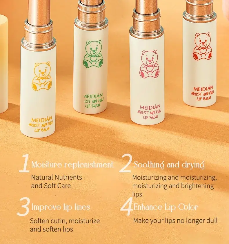 MeiDian Thermo Color-Changing Lip Care Duo Hydrating Lipstick And Gloss Moisture Extract 2-in-1 Nourishing Set for Lip Care