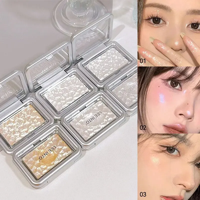 LEEINTO Dream Wave Highlighter Powder - Shimmer Pearl Glow Face & Body Cheekbones Contour Blush Natural Long-Lasting Makeup
