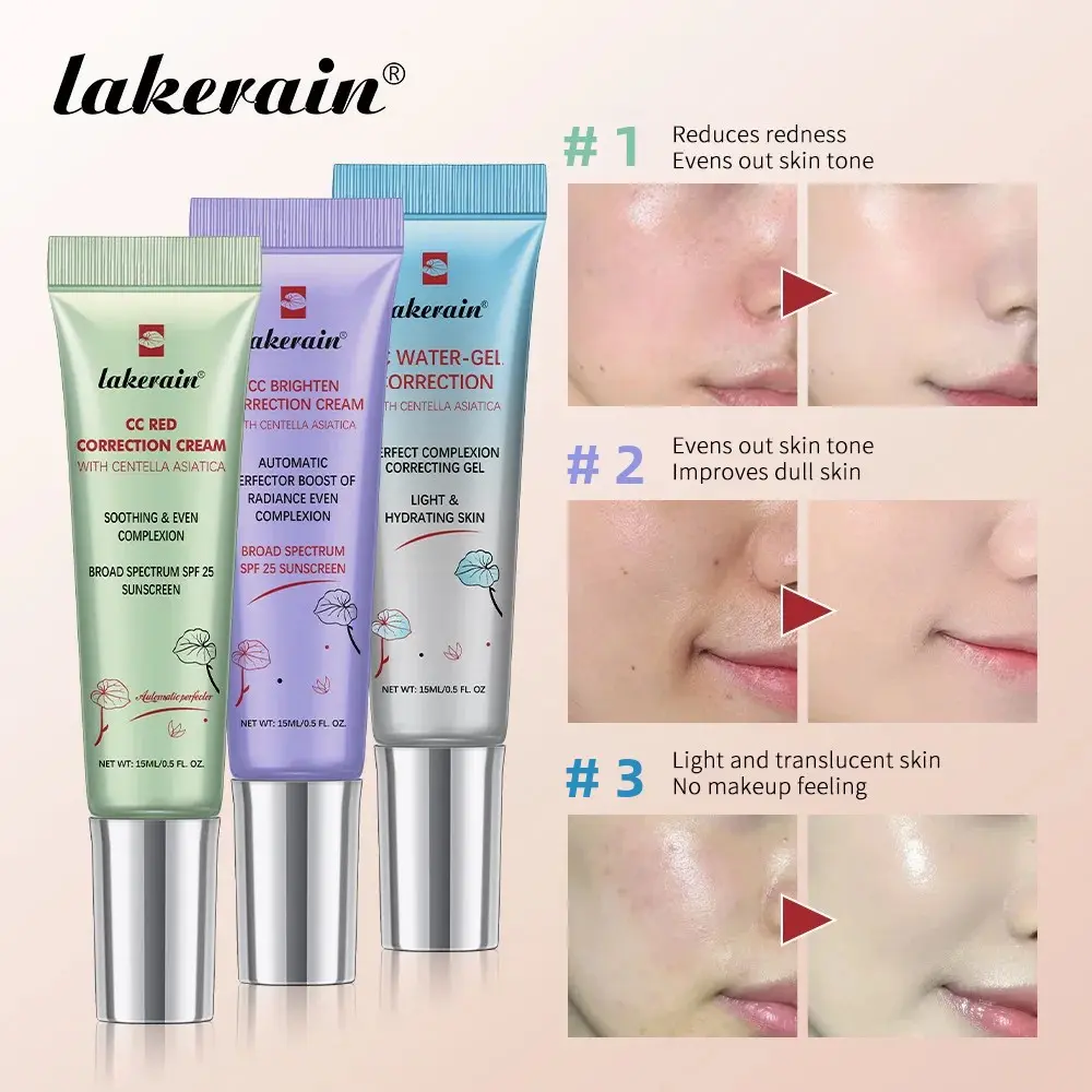CC Red Correction Cream Full Coverage Liquid Foundation Waterproof Long-Lasting Redness Corrector Korean Cosmetic Face Makeup