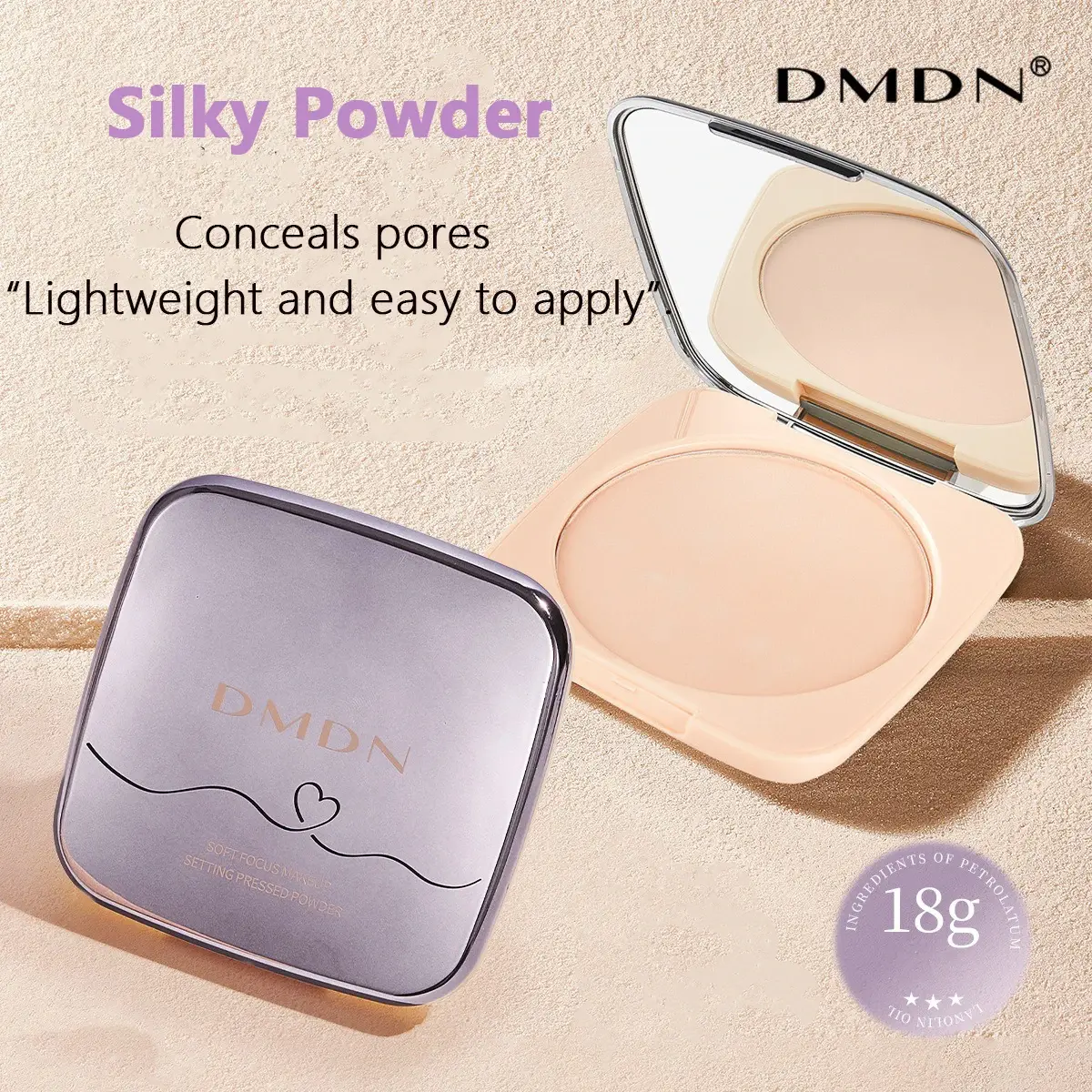 Natural Matte Oil-Control Pressed Setting Powder Large Capacity Waterproof Loose Translucent Nude Face Makeup for Cosmetics