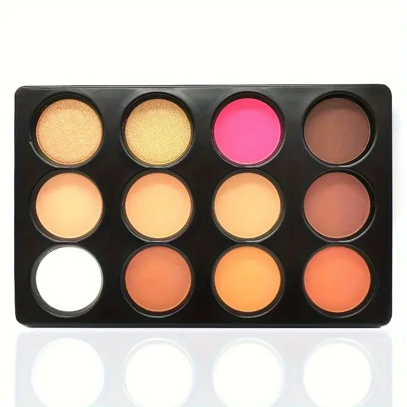 12 Colors Cosmetics Palette Contour Powder Blush Highlighter Set Waterproof Long-Lasting Makeup Kit for Professional & Home Use