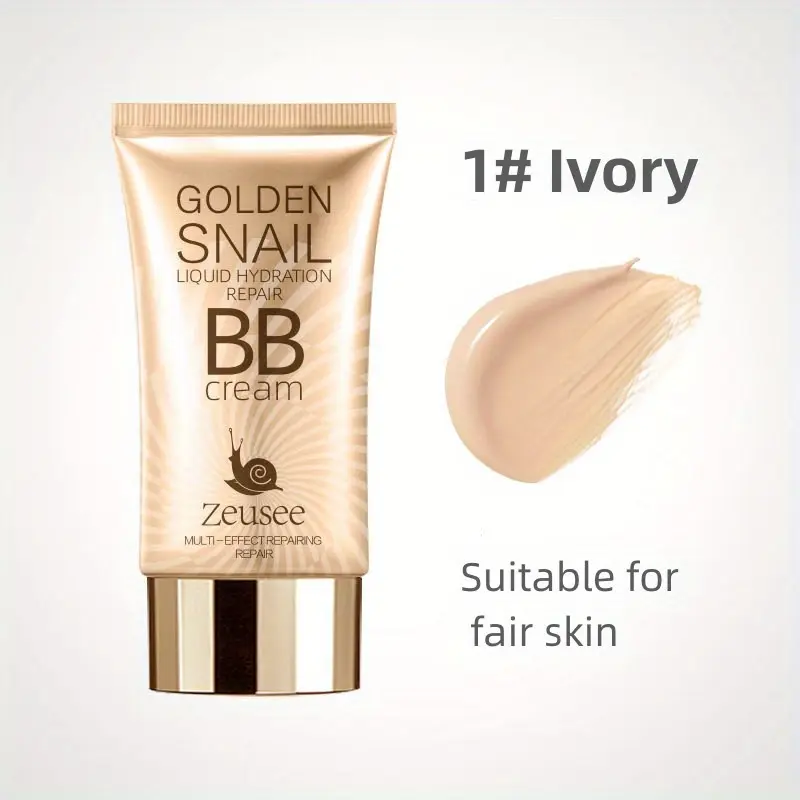 Golden Snail Hyaluronic Acid BB Cream Moisturizing Face Makeup Foundation Medium Coverage for All Skin Tones