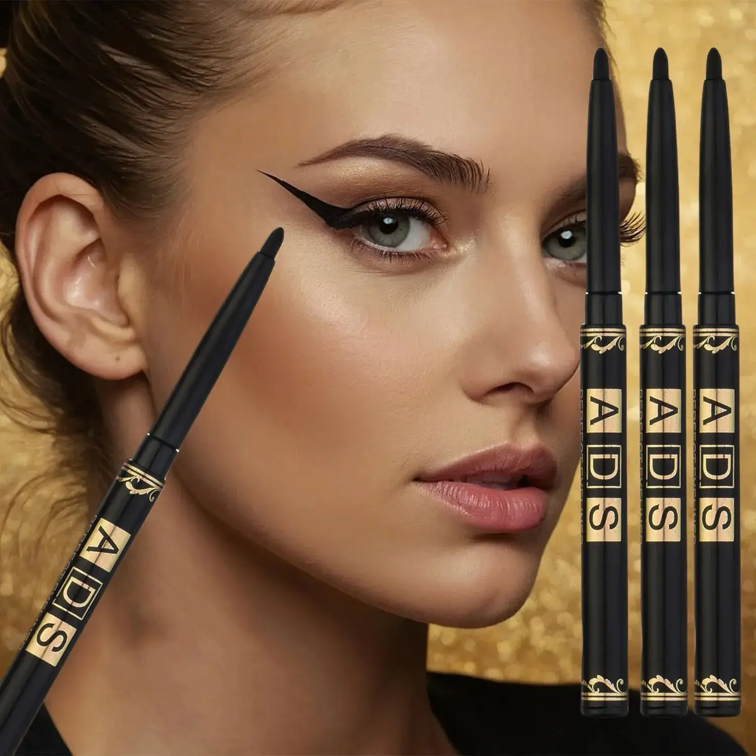 2/3pcs Long-Lasting Waterproof Black Eyeliner Pencils Smudge & Sweat Proof for Bold Eye Makeup