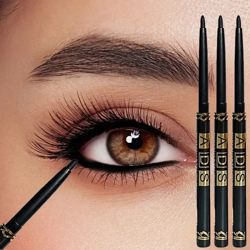 2/3pcs Long-Lasting Waterproof Black Eyeliner Pencils Smudge & Sweat Proof for Bold Eye Makeup