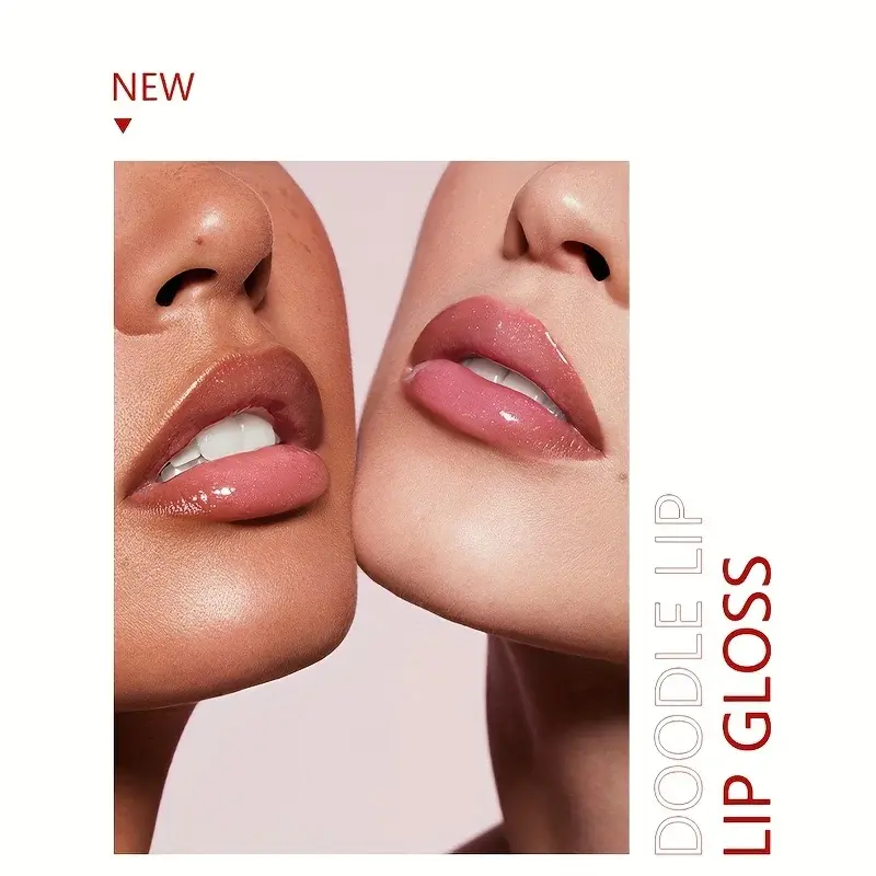 Long-Lasting Shimmer Liquid Lipstick - Hydrating Non-Sticky Plumping Lip Gloss Moisturizing Lightweight Natural Nude Tint
