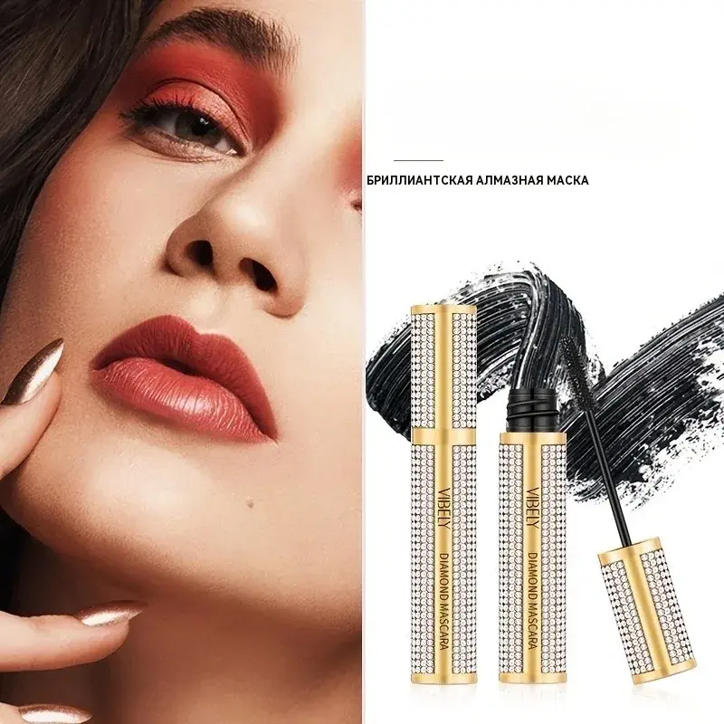 Private Label Mascara Custom Bulk Thick Lengthening Waterproof Makeup Slender Curly Cool Black Big Eyes for Beginners Non-smudge