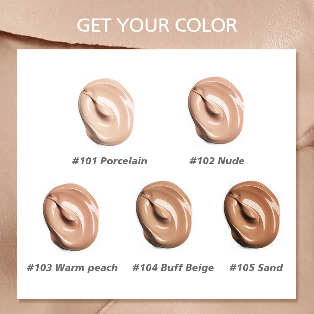 BEAUTY GLAZED Matte Long Lasting Waterproof Liquid Foundation Full Coverage Foundation Concealer Cosmetics