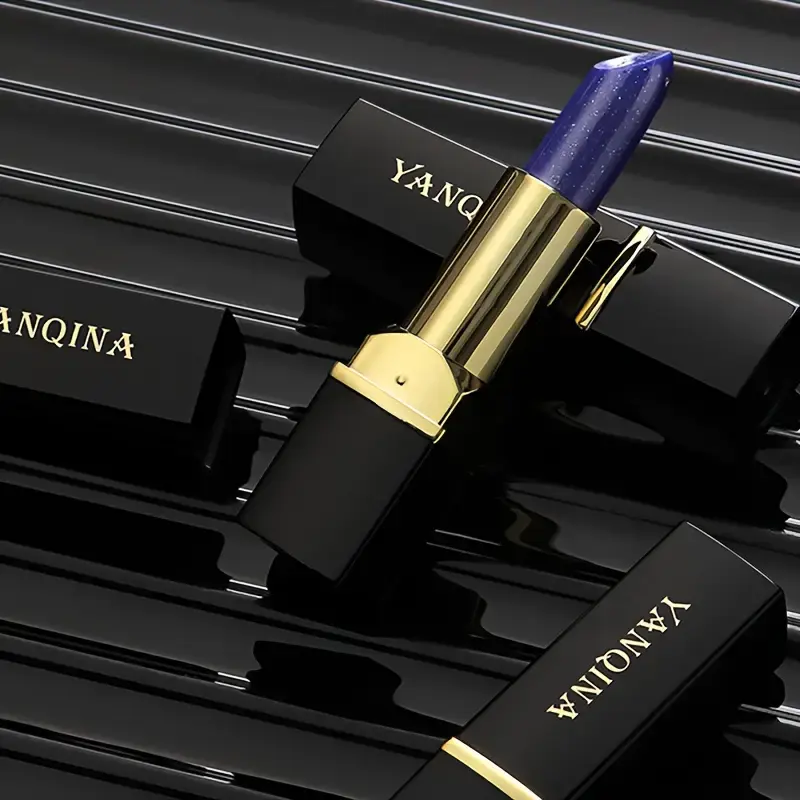 Blue Rose Color Changing Lipstick Lip Care Magic Temperature Changing Red Lip Gloss Waterproof Makeup Base Woman Beauty Cosmetic