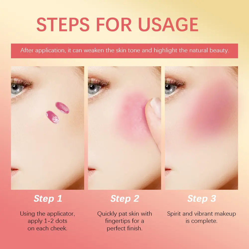 7.5ml Matte Liquid Blush Velvet Blusher Orange Peach Face Pigment Lasting Beauty Natural Cheek Tint Cream Waterproof  Blush