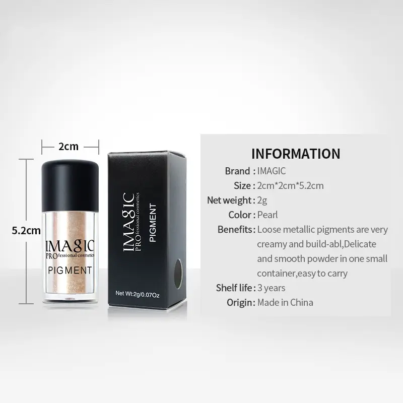 IMAGIC Glitter Eyeshadow Shimmer Shine Powder Eyes Makeup Highlight Shining Shimmer Diamond Brighten Professional Beauty Cosmeti