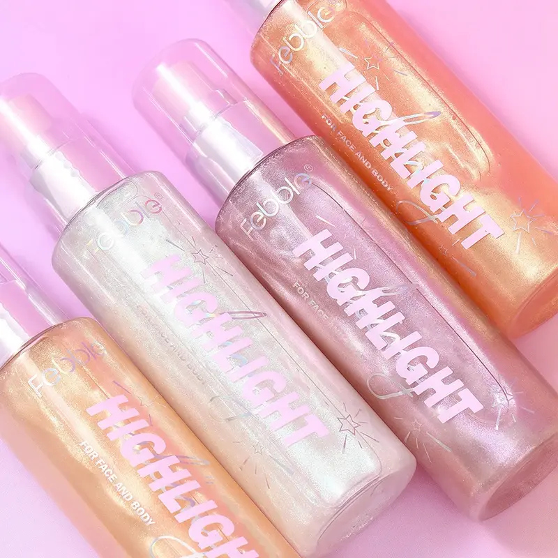 Diamond Highlighter Spray Longlasting High Gloss Glitter Body Bronzer Highlight Powder Face Contour Illuminator Pro Makeup 120ML