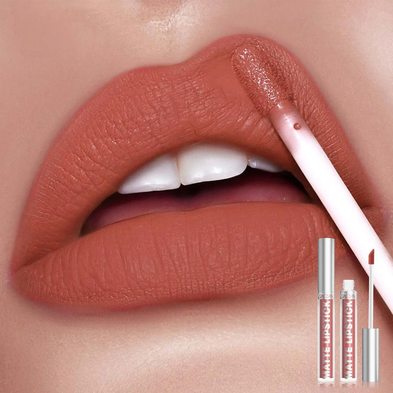 12 Colors Matte Lip Gloss Liquid Lipstick Waterproof Non-stick Purple Matte Nude Pigment Lip Tint Makeup Beauty Cosmetics Wholes