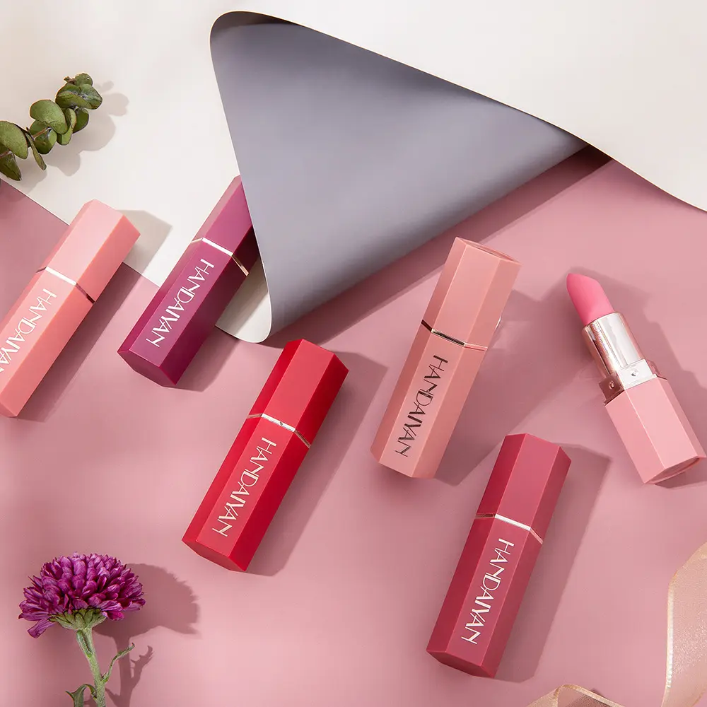Matte Lipstick Long Lasting Women Waterproof Velvet Non-stick Cup Lip Stick New Beauty Cheap Very Cosmetics Makeup Wholesale