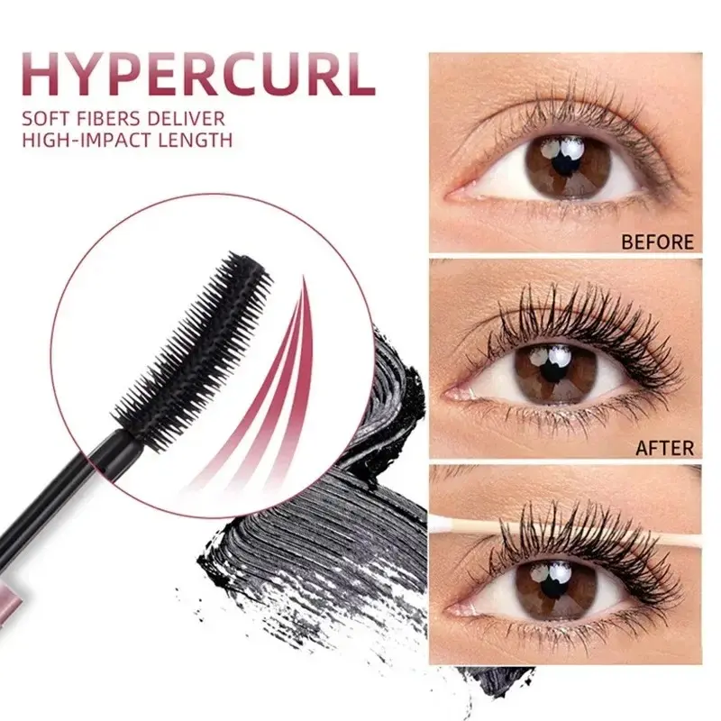 Eyelashes Lengthening Mascara Waterproof Long Lasting Silky Lash Black Eyelashes Extension Make Up Beauty Eye Korean Cosmetics