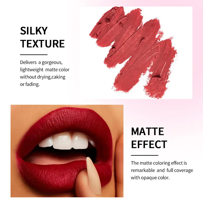Velvet Matte Lipstick Natural Long Lasting Waterproof Moisturizing Lip Ink Black Halloween Make Up Women Huda Beauty Cosmetics