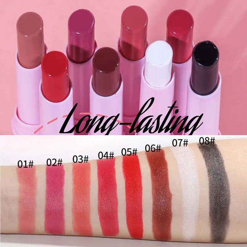 Velvet Matte Lipstick Natural Long Lasting Waterproof Moisturizing Lip Ink Black Halloween Make Up Women Huda Beauty Cosmetics