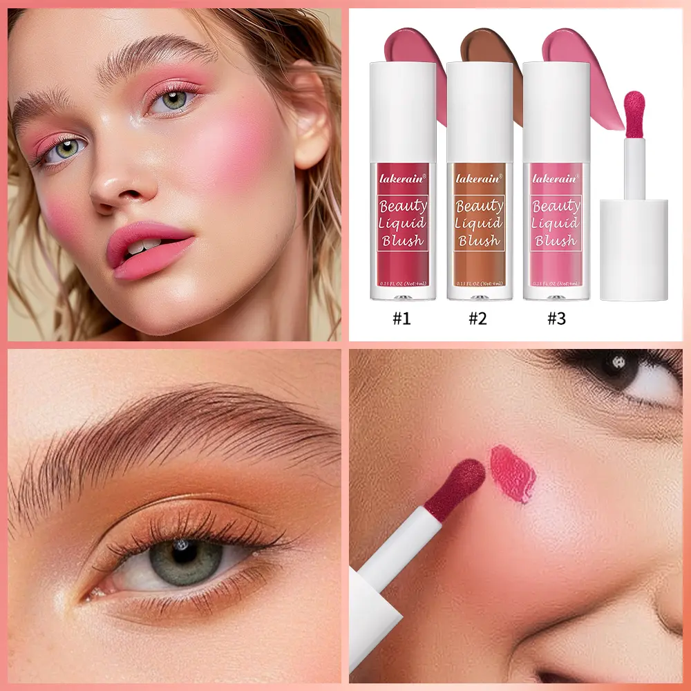 Beauty Liquid Blush Velvet Matte Blusher Face Pigment Lasting Waterproof Natural Cream Cheek Tint Orange Peach Maquiagem 4ml