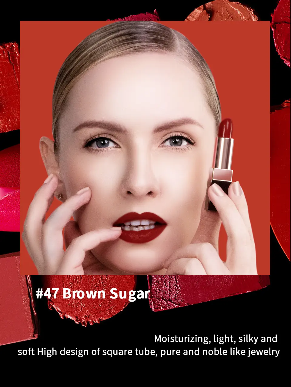 CHARMACY 15 Colors Soft Satin Matte Lipstick Easy To Wear Sexy Red Lip Stick Waterproof Long Lasting Lipsticks Beauty Cosmetic