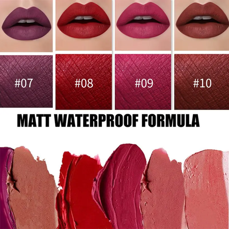 14 Color Liquid Matte Lipsticks Long Lasting Velvet Lip gloss Non Stick Cup Waterproof Beauty Cosmetics Makeup for Women Lip