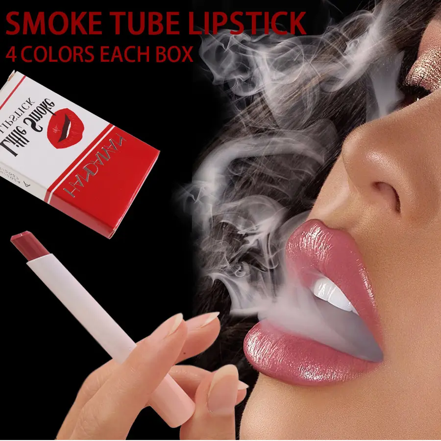 4 Pcs Cigarette Lipsticks Set Long Lasting Make Up For Women Korean Beauty Cosmetics Matte Lipsticks Waterproof Long lasting