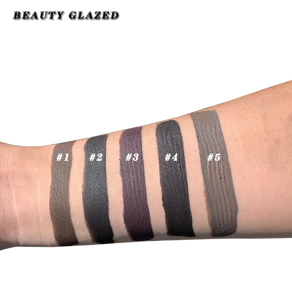 BEAUTY GLAZED 5 Colors Matte Longlasting Waterproof Liquid Eyebrow Gel Makeup Eyebrows Cosmetics