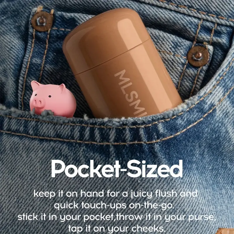 PAGE VINE Pocket Blush Stick 6 Color Lip And Cheek Hydrating Stick Highlights To Brighten Natural Hydrating Muscles