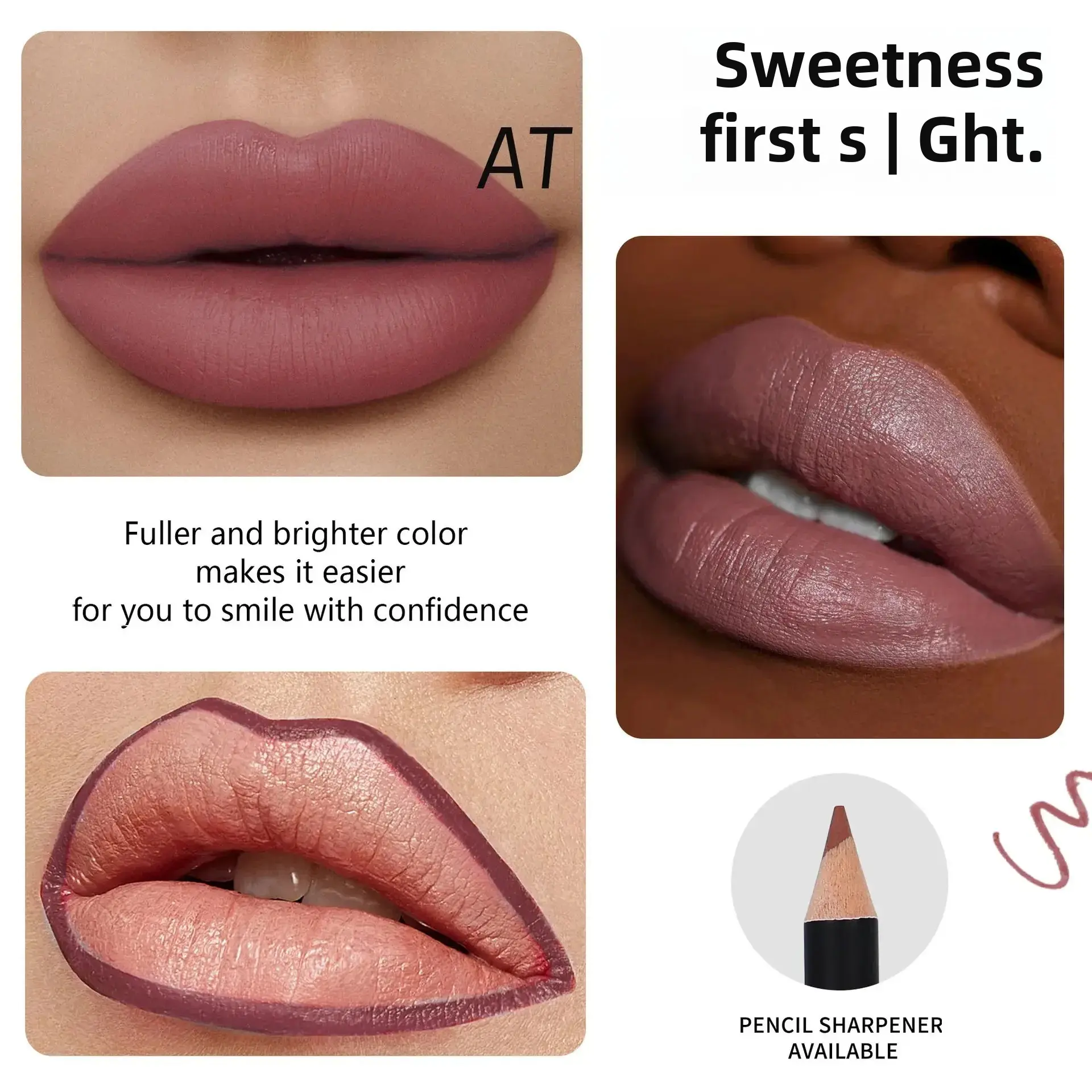 12pcs Professional Lip Liner Pens Set 12 Colors Matte Non-Stick Nude Lipstick Pencils Long-Lasting Moisturizing Lip Makeup Kit