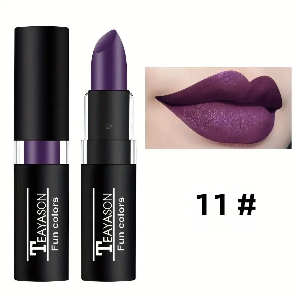Waterproof Purple Matte Lipstick - Long-Lasting Halloween Creative Stage Makeup Lip And Face Paint for Festive Celebrations