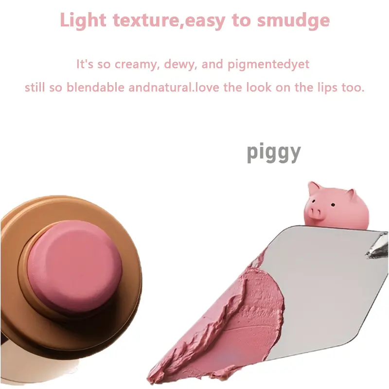 PAGE VINE Pocket Blush Stick 6 Color Lip And Cheek Hydrating Stick Highlights To Brighten Natural Hydrating Muscles