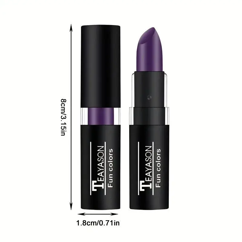 Waterproof Purple Matte Lipstick - Long-Lasting Halloween Creative Stage Makeup Lip And Face Paint for Festive Celebrations