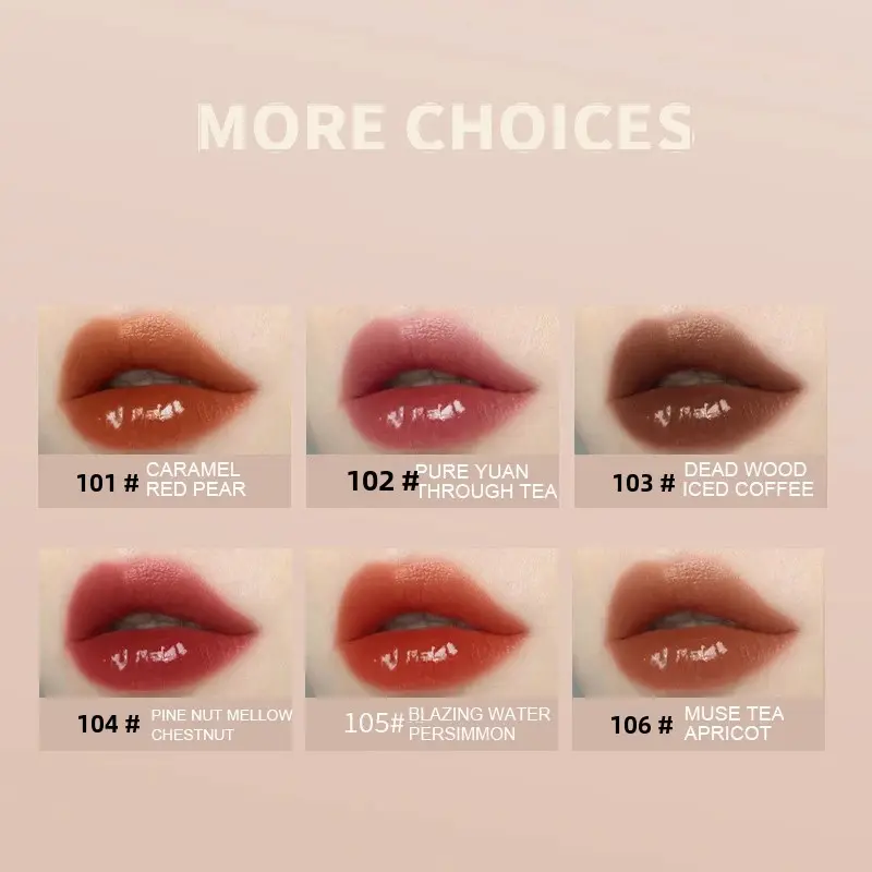 6 Color Korean Tube Matte Mousse Lipstick Long-lasting and Easy To Color Velvet Lip Gloss Playful Girl Lip Makeup Cosmetic