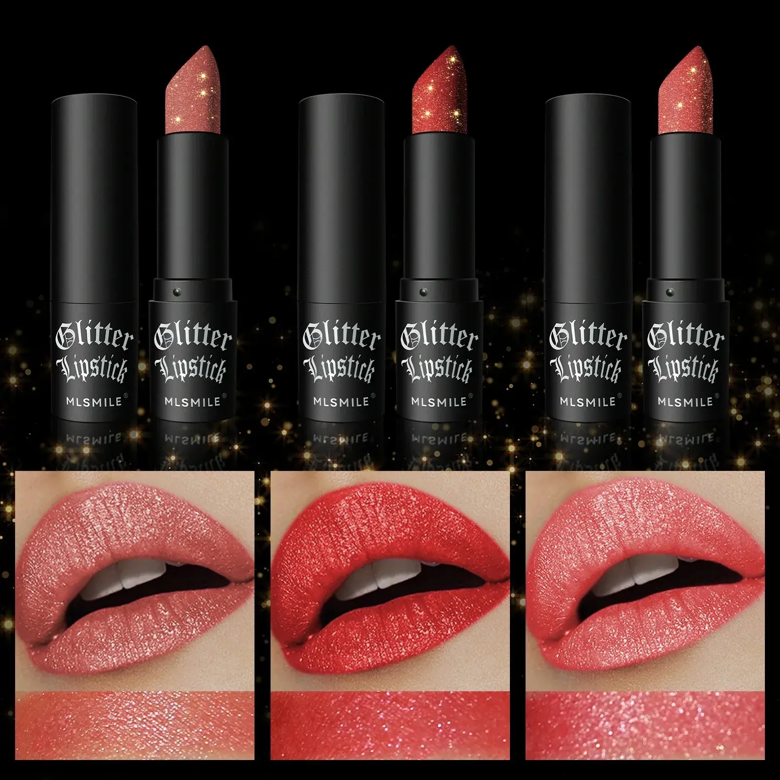 7 Colors Diamond Matte Lipstick Glitter Lip Tint Balm - Waterproof Long-Lasting Pearl Shine White Shimmer Sexy Lip Makeup