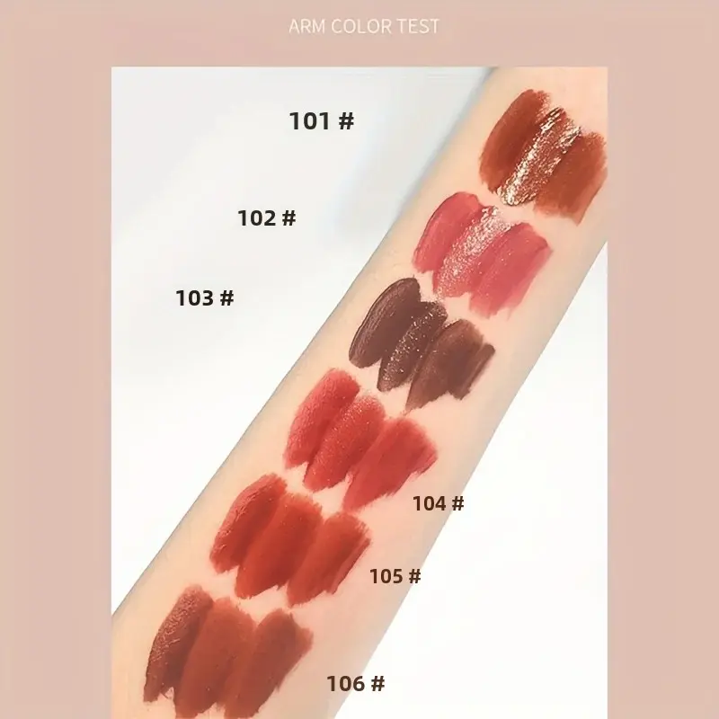 6 Color Korean Tube Matte Mousse Lipstick Long-lasting and Easy To Color Velvet Lip Gloss Playful Girl Lip Makeup Cosmetic