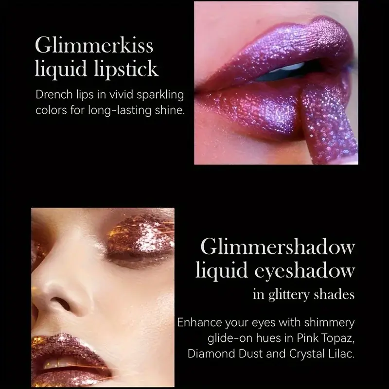 7 Colors Diamond Matte Lipstick Glitter Lip Tint Balm - Waterproof Long-Lasting Pearl Shine White Shimmer Sexy Lip Makeup