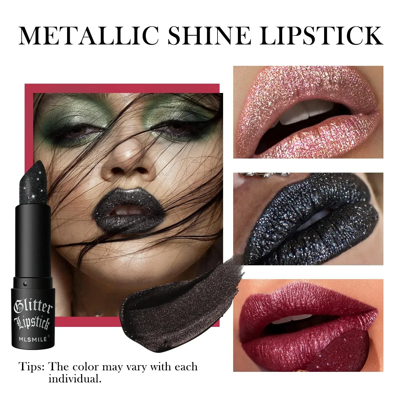 7 Colors Diamond Matte Lipstick Glitter Lip Tint Balm - Waterproof Long-Lasting Pearl Shine White Shimmer Sexy Lip Makeup
