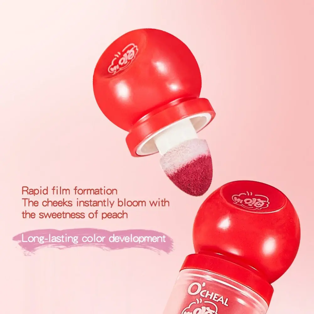 Natural Look Long-Lasting Liquid Blusher Easy Color Lip & Cheek Stick/Blush Eyeshadow Compact & Portablefor Daily Makeup