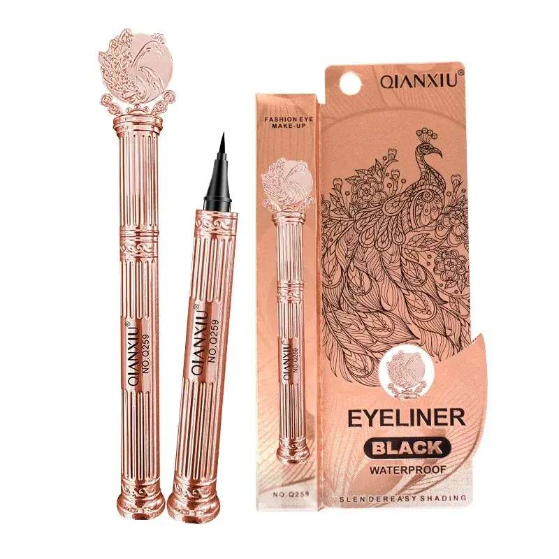 Rose Gold Liquid Eyeliner - High-quality, Waterproof, Quick-drying, Long-lasting, Natural Black Eyeliner
