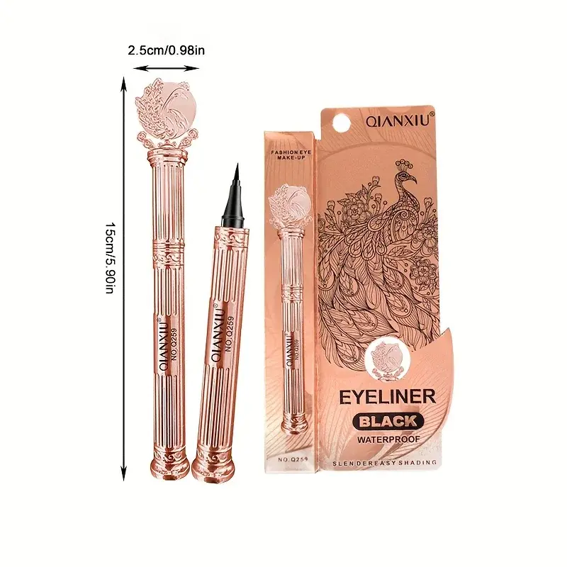 Rose Gold Liquid Eyeliner - High-quality, Waterproof, Quick-drying, Long-lasting, Natural Black Eyeliner