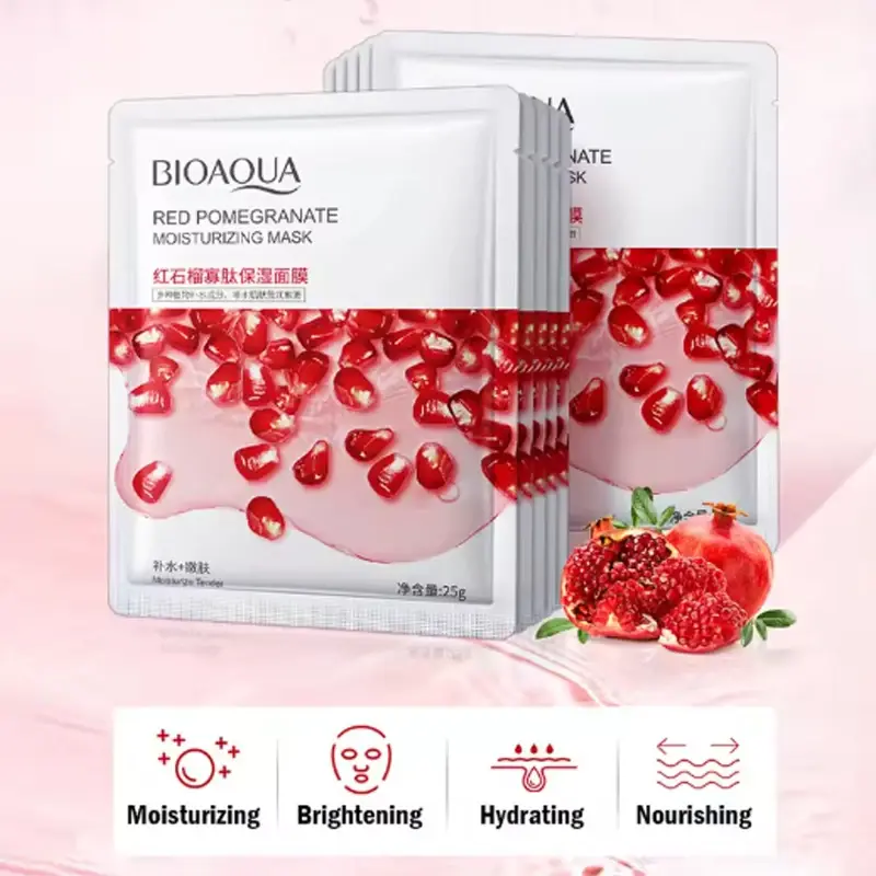 5/10PCS BIOAQUA Fruit Facial Masks Moisturizing Hydrating Brightening Anti-aging Face Mask Sheet Masks for Face Skin Care