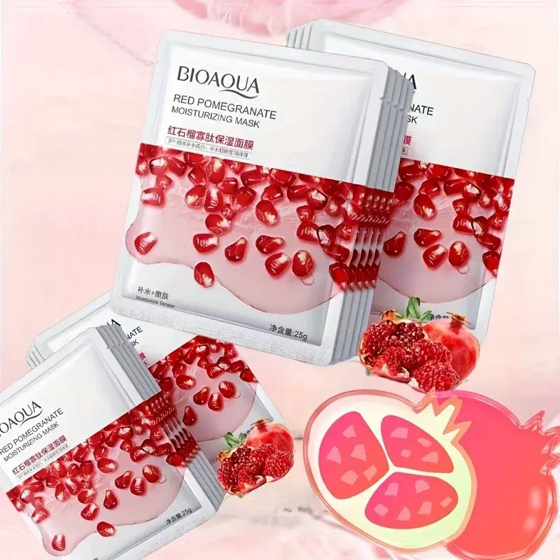 5/10PCS BIOAQUA Fruit Facial Masks Moisturizing Hydrating Brightening Anti-aging Face Mask Sheet Masks for Face Skin Care