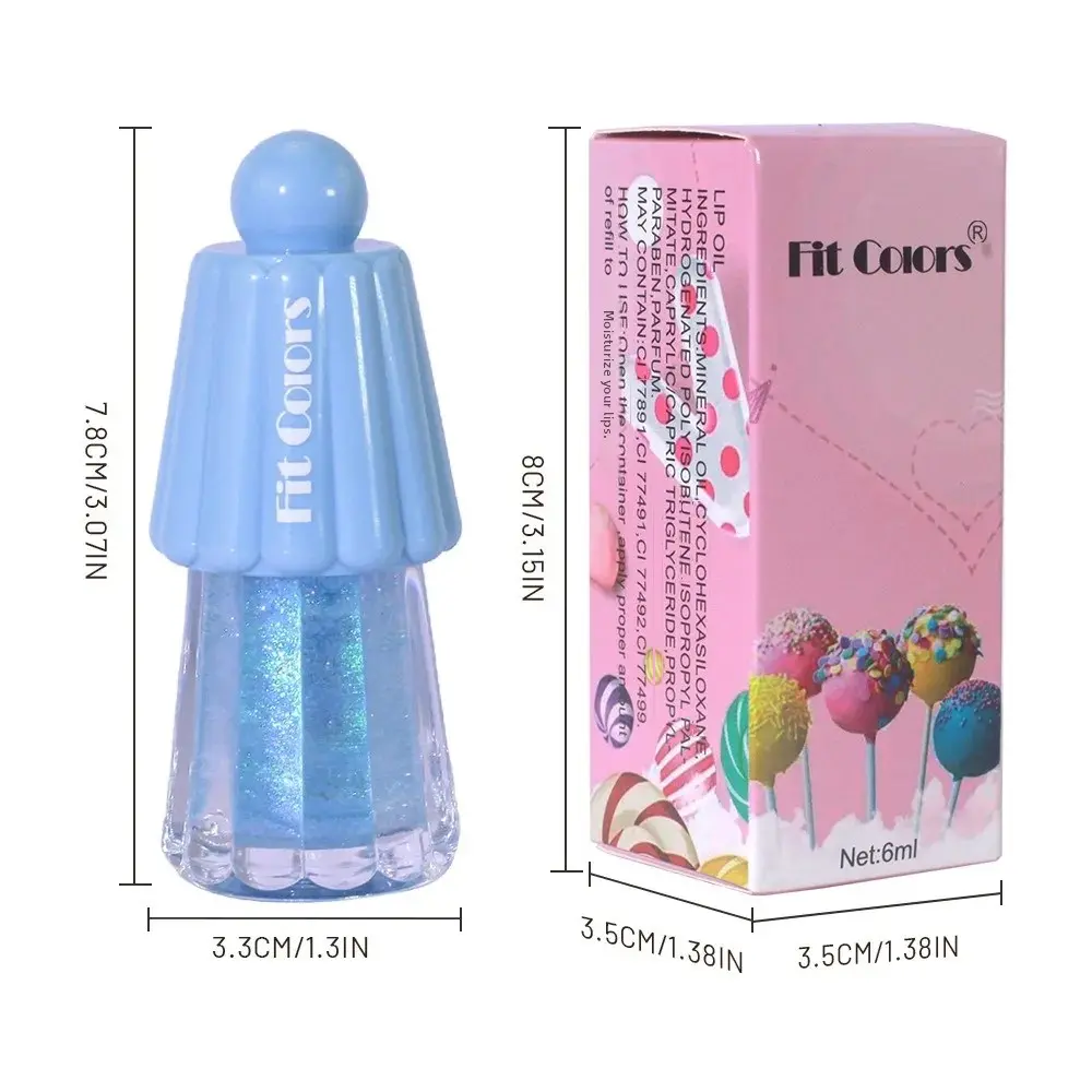 6-Color Hydrating Lip Gloss&Lip Balm Jelly Fruit Flavored Lip Care with Plumping Effect Long-Lasting Nourishment Shimmer Finish