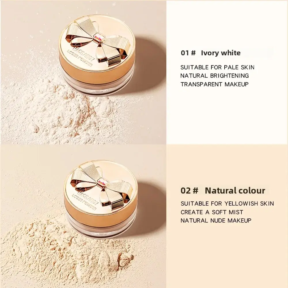 Weightless Silky Loose Powder Foundation for Fresh Base Makeup Mattifying All-Day Touch-Up Cosmetic Accessory