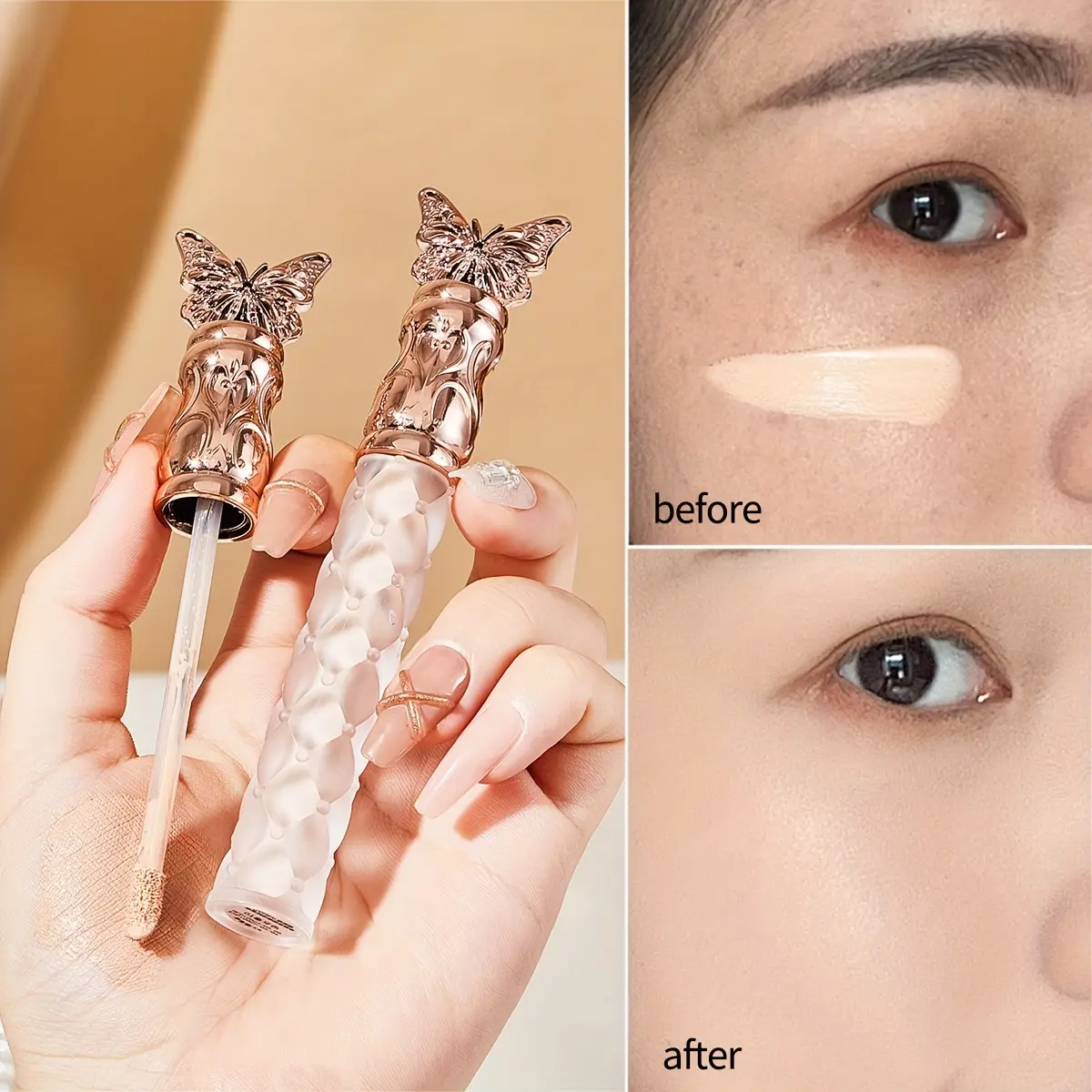 O'CHEAL Silky Moisturizing Concealer Translucent Texture Blemish Covering Wrinkle-Free Long-Lasting Makeup