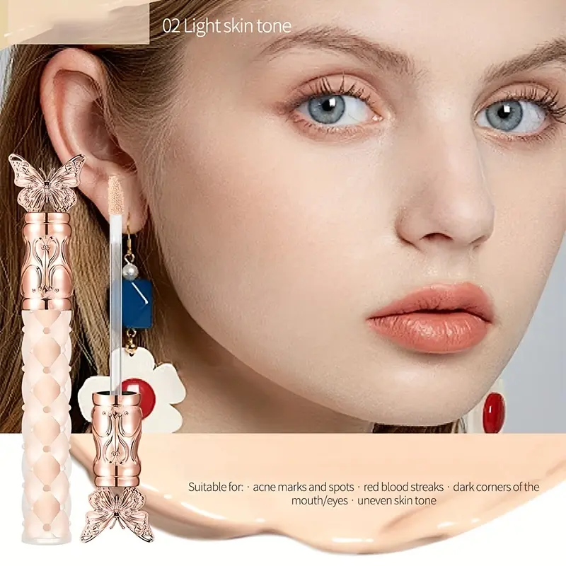 O'CHEAL Silky Moisturizing Concealer Translucent Texture Blemish Covering Wrinkle-Free Long-Lasting Makeup