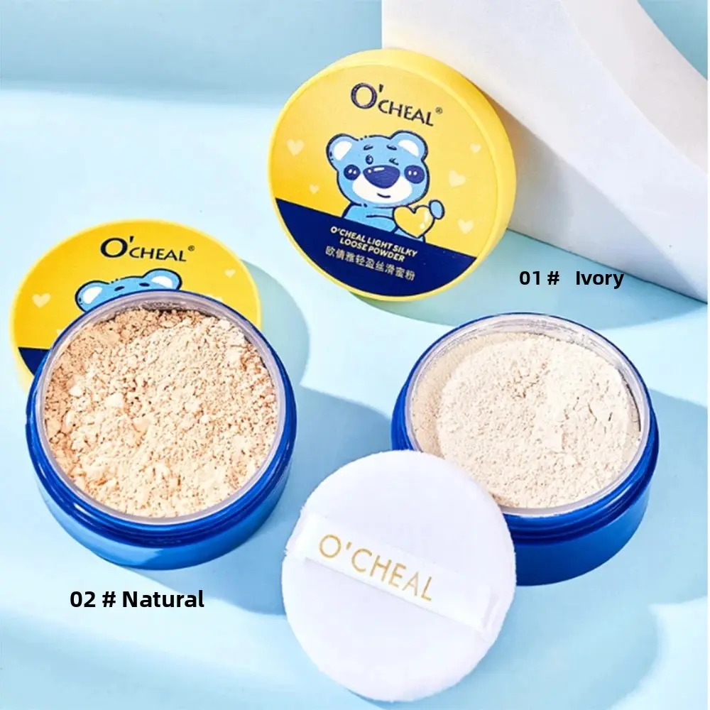 O'CHEAL Cartoon Loose Setting Powder for Makeup - Waterproof Oil-Control Long-Lasting Fresh Look Foundation for Girls
